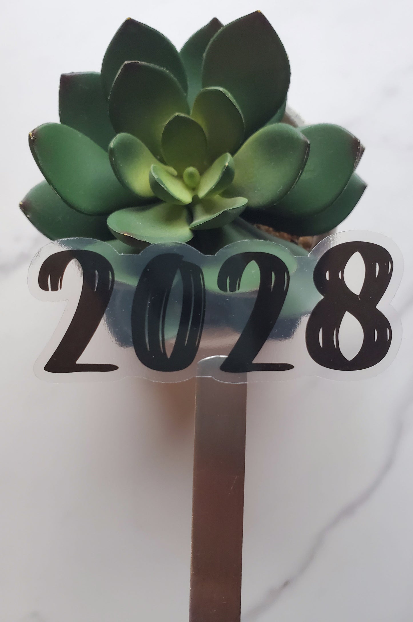 Year Clear Vinyl Text Sticker