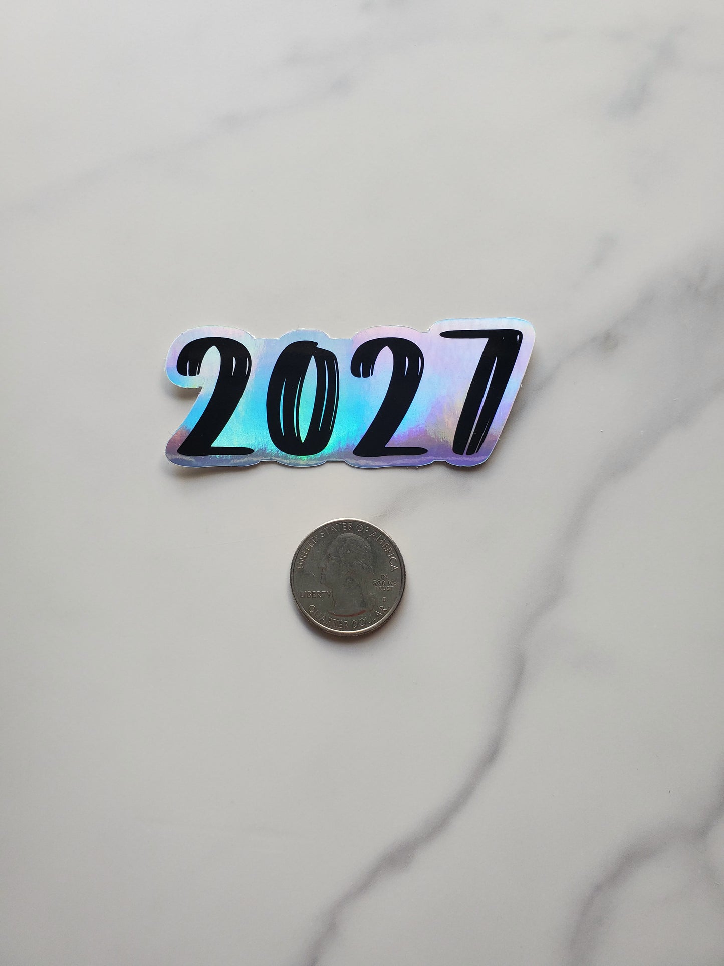 Year Holographic Vinyl Sticker