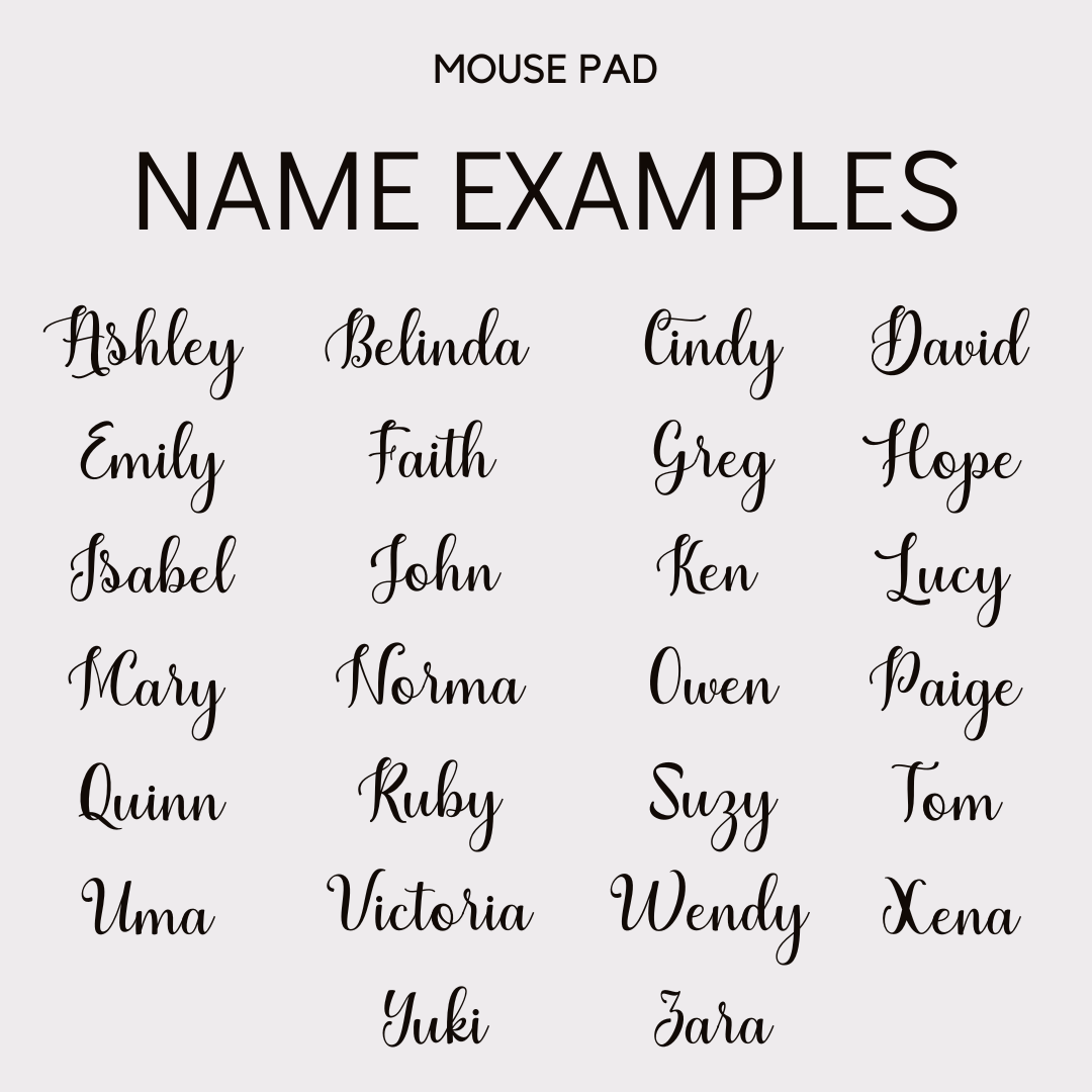 Personalized Mouse Pad With Any Name