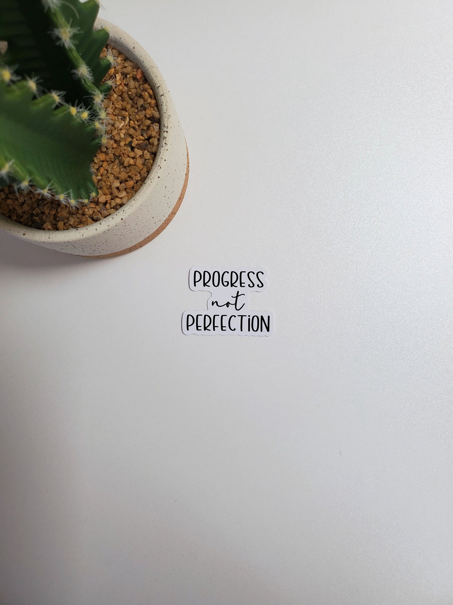 Progress Not Perfection Text Sticker
