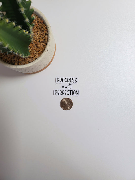 Progress Not Perfection Text Sticker