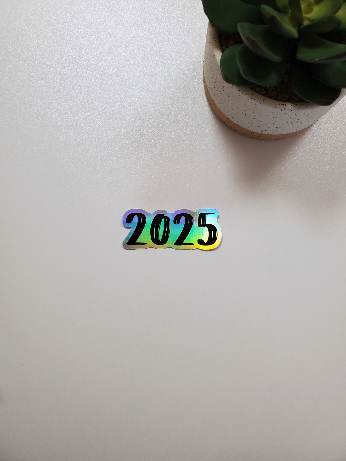 Year Holographic Vinyl Sticker