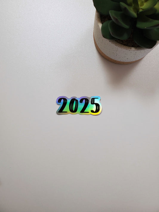 Year Holographic Vinyl Sticker