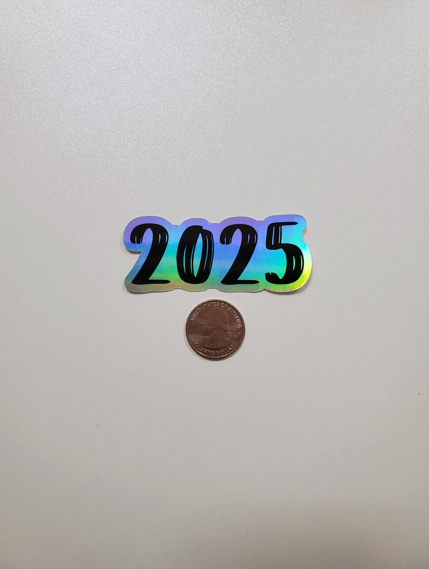 Year Holographic Vinyl Sticker
