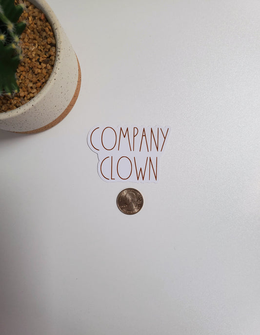 Company Clown Text Sticker
