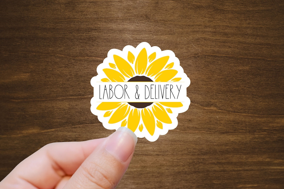 Sunflower Labor & Delivery Vinyl Sticker