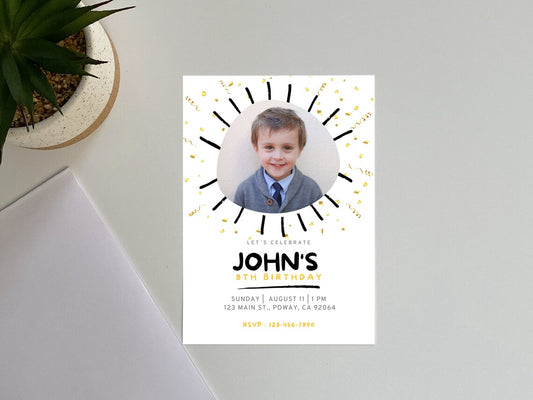 Custom Birthday Party Invite Style C