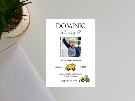 Custom Birthday Party Invite Style F