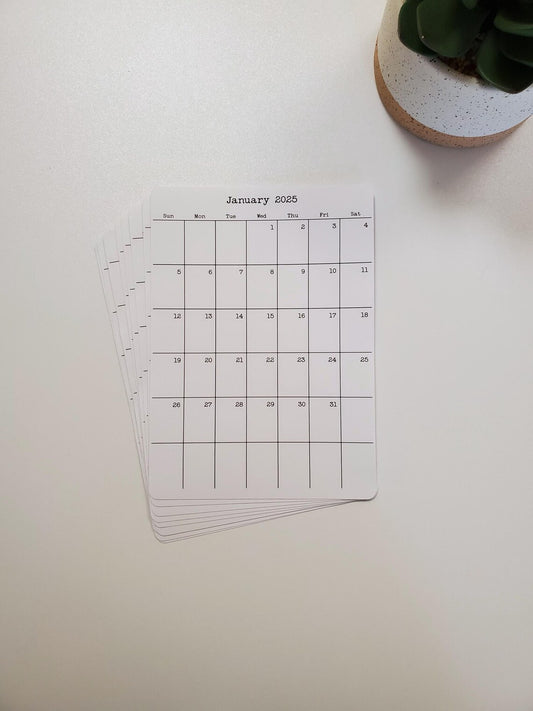 Large Monthly Calendar Stickers