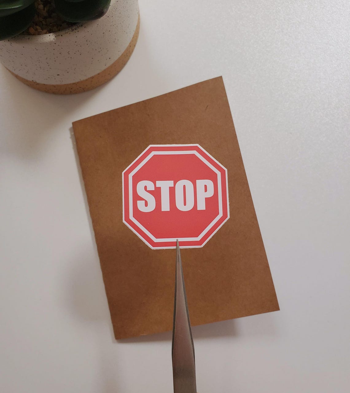 Stop Sign Vinyl Sticker