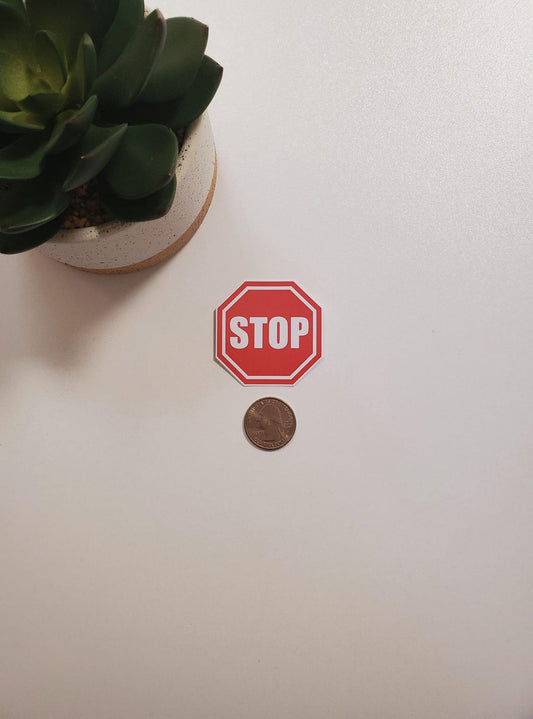Stop Sign Vinyl Sticker