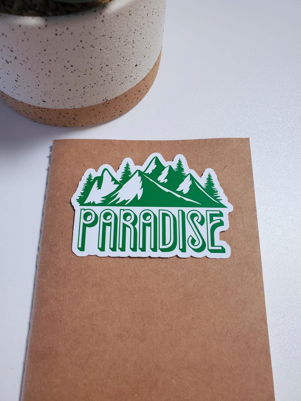 Mountain Paradise Vinyl Sticker
