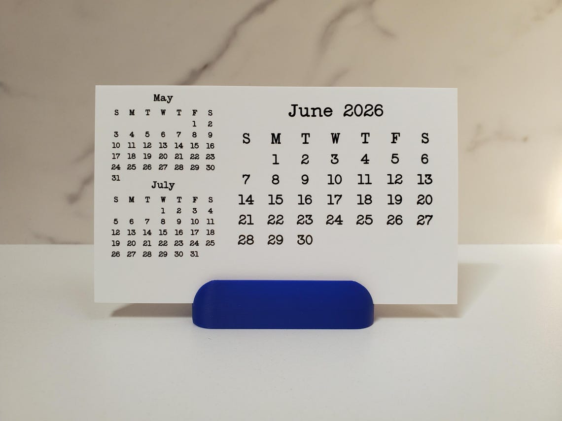 Small Desk Calendar 3 Months Design