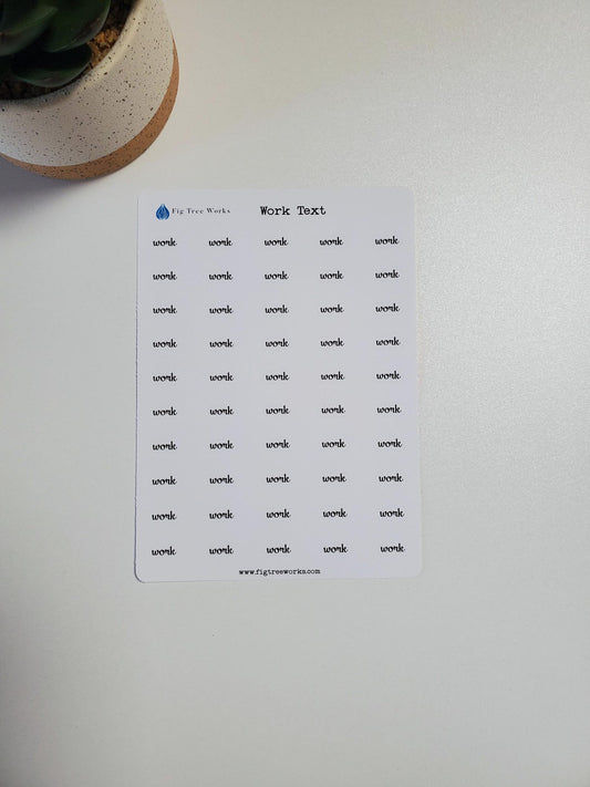 Work Script Stickers for Planners, Journals, and Notebooks | Mini Scripts