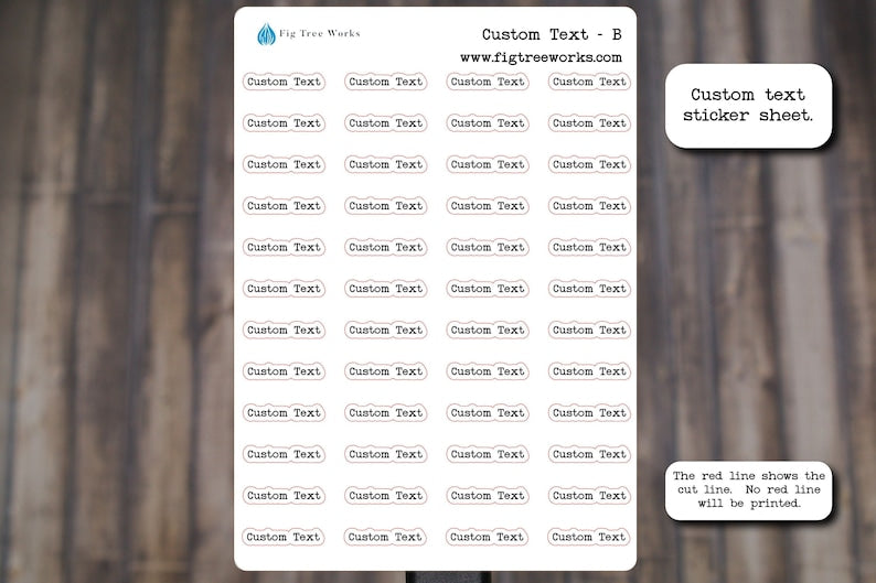 Custom Text Stickers for Planners, Journals, and Notebooks | Mini Scripts | Die Cut, Matte Finish