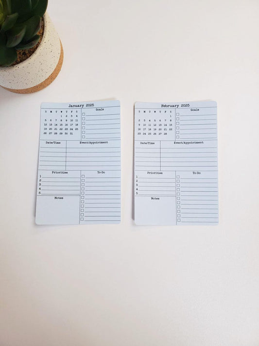 Month At A Glance Calendar Stickers 4" x 6"