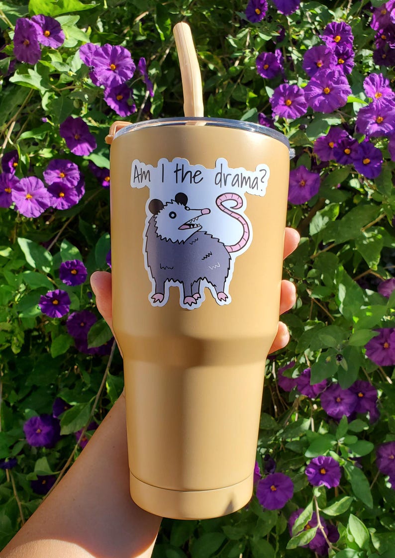 Possum Am I the Drama Vinyl Sticker