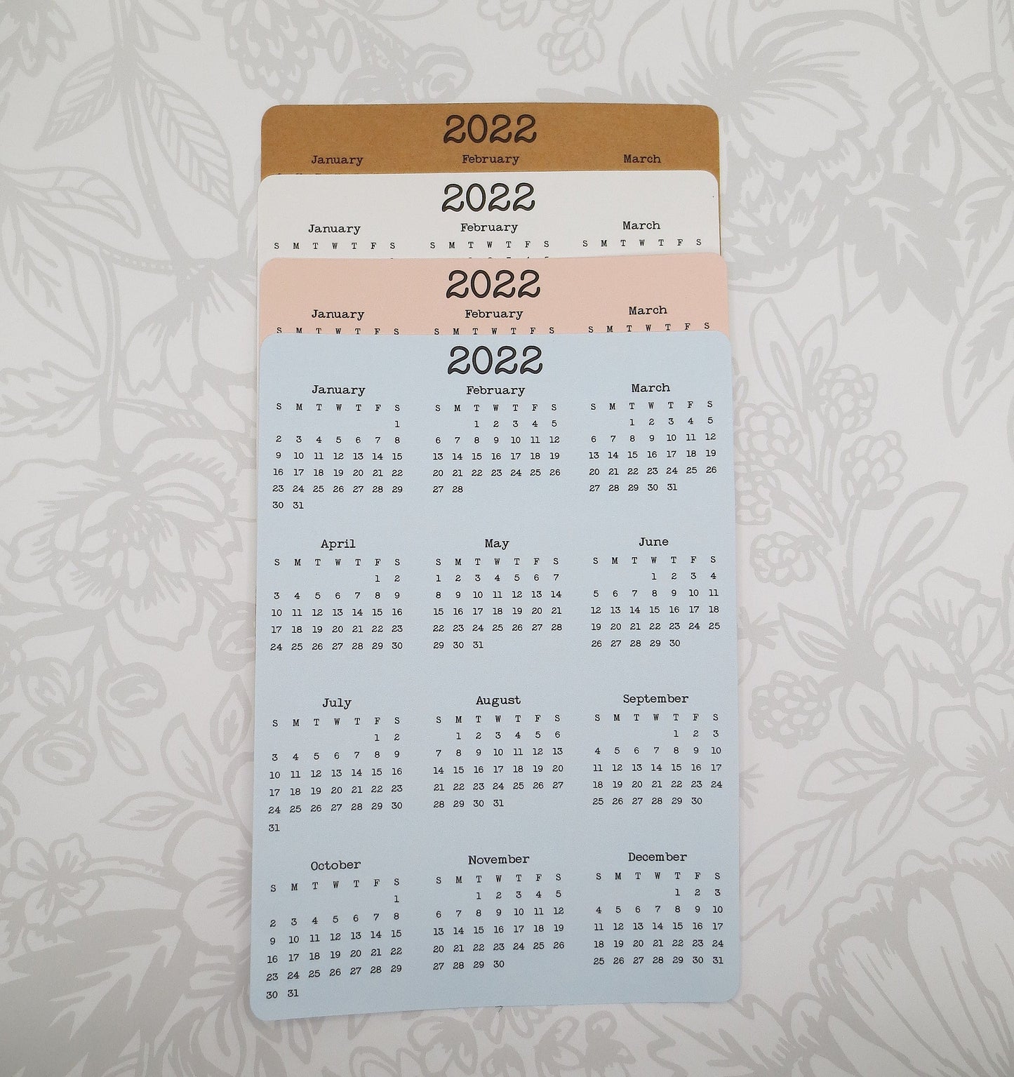 Year At A Glance Calendar Sticker - B5