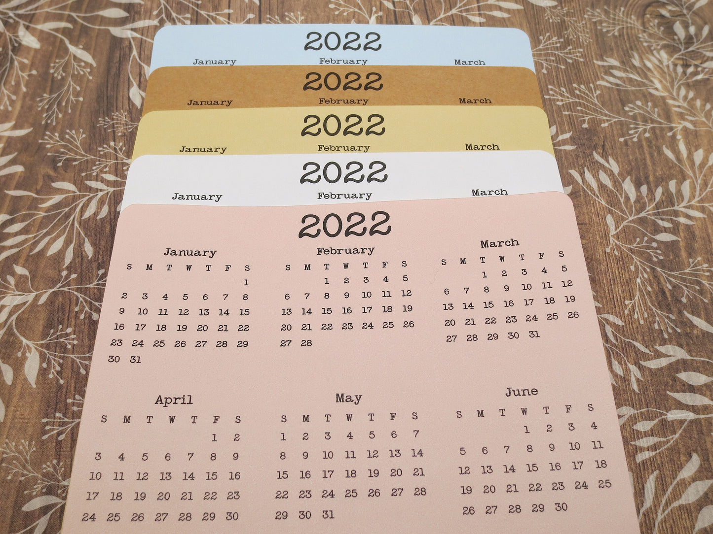 Year At A Glance Calendar Sticker - B5