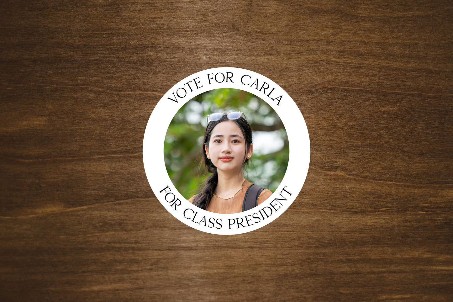 Custom round stickers with your text and image