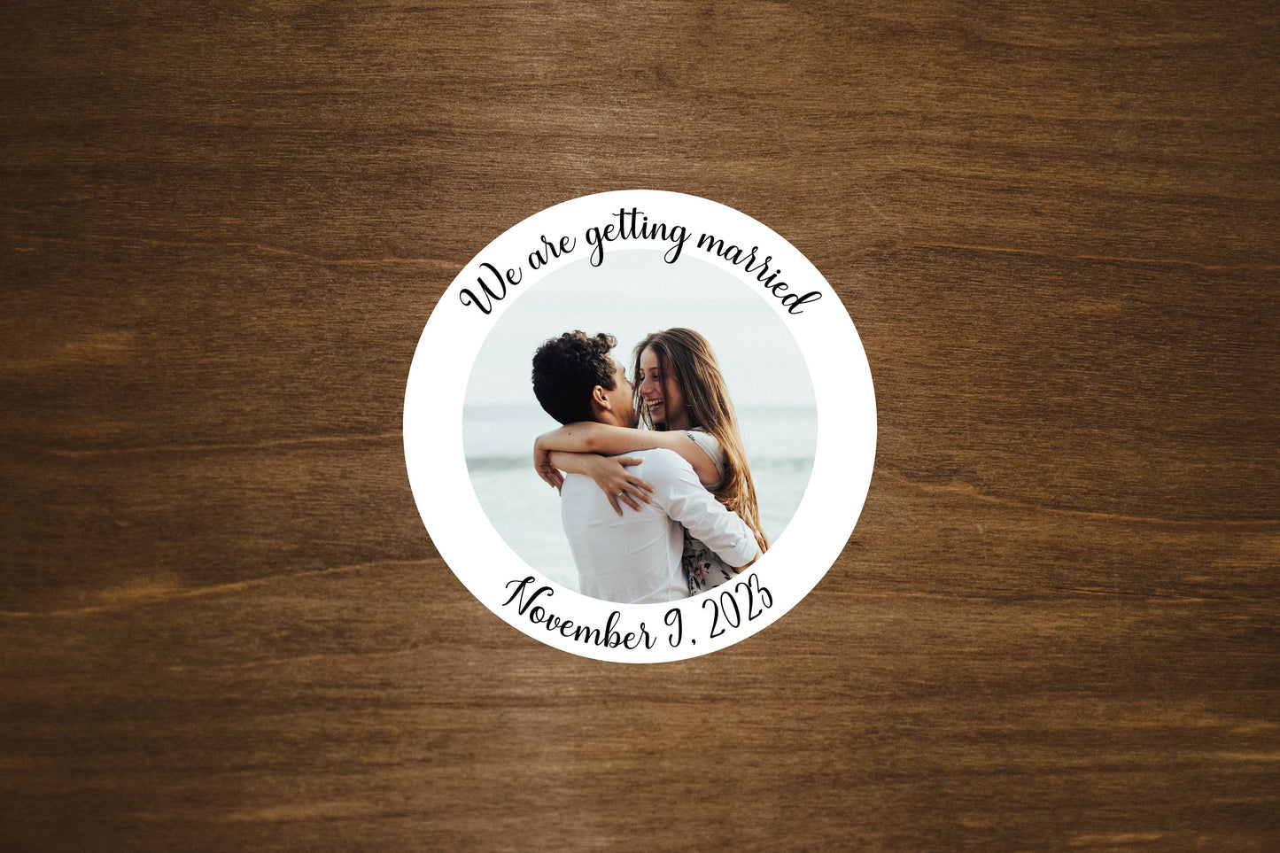 Custom round stickers with your text and image