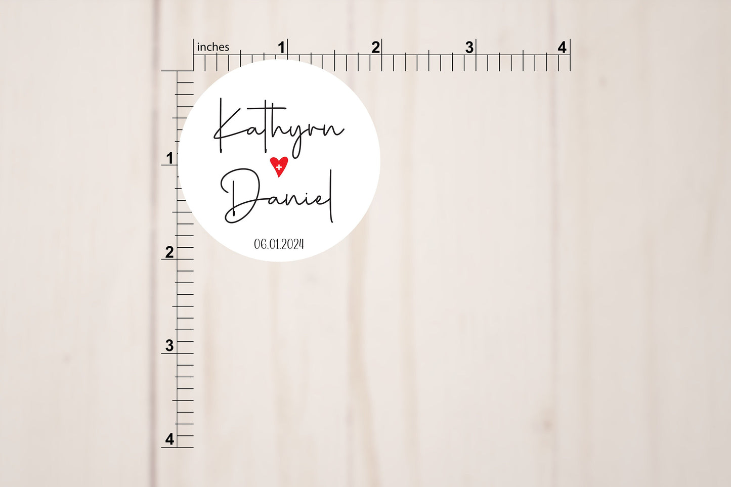 Wedding Labels 2" Round Stickers - Style A