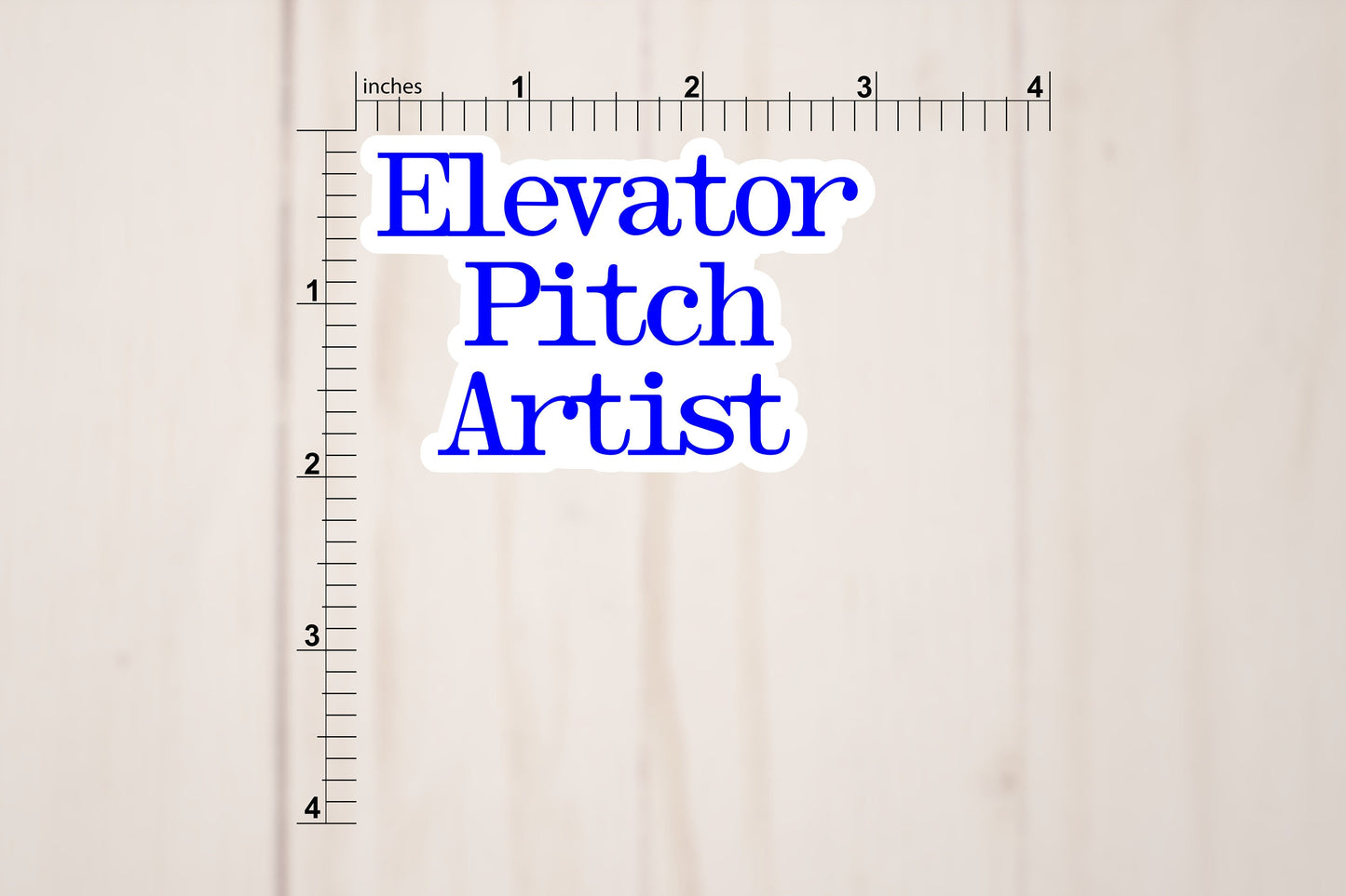 Elevator Pitch Artist Text Sticker