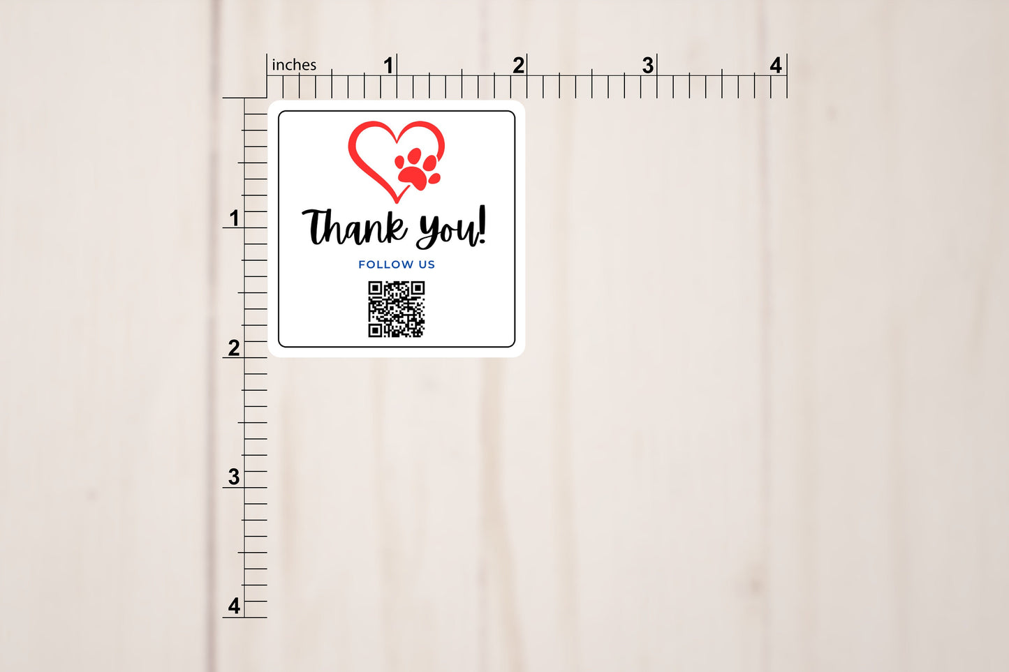 Thank You Pet Business Labels With QR Code