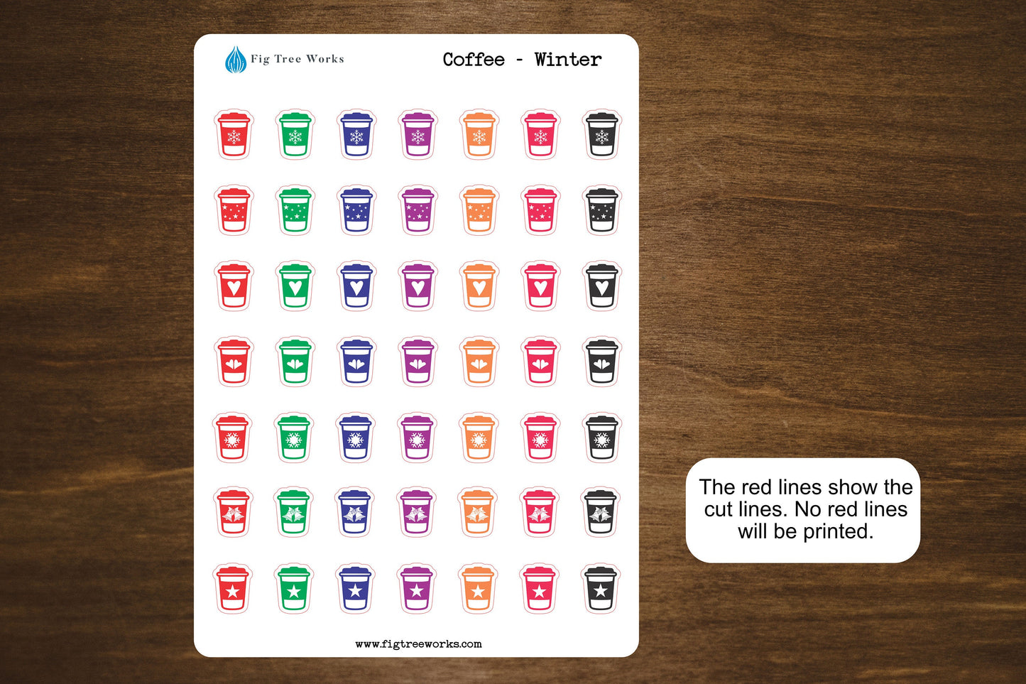 Coffee Winter Sticker Sheet