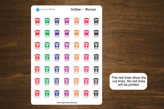 Coffee Winter Sticker Sheet