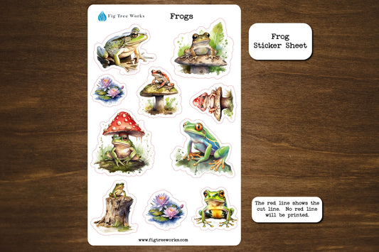 Frog Sticker Sheet