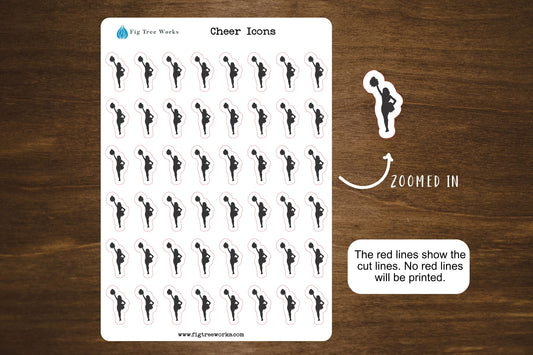 Cheerleading Icon Stickers