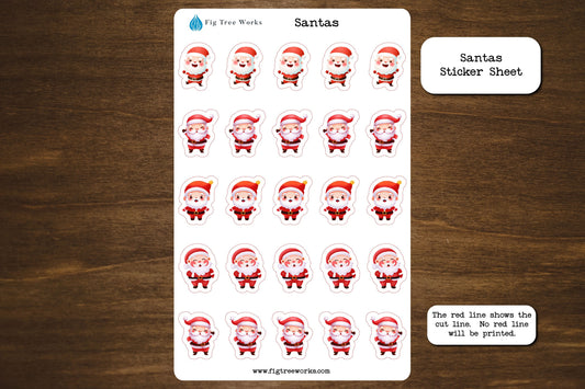 Santa Sticker Sheet
