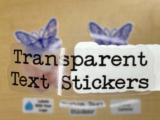 Clear Custom Text Sticker