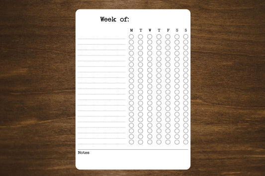 Weekly Habit Tracker Sticker