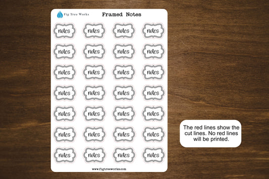 Framed Notes Stickers