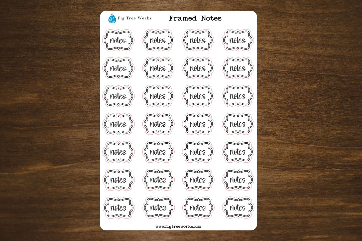 Framed Notes Stickers