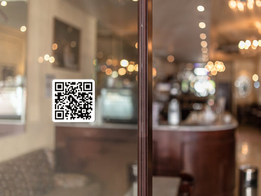 Waterproof QR Code Square Stickers