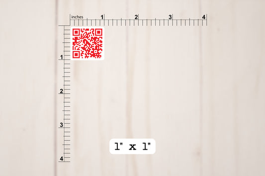 Waterproof Mini QR Code Vinyl Sticker Sheet