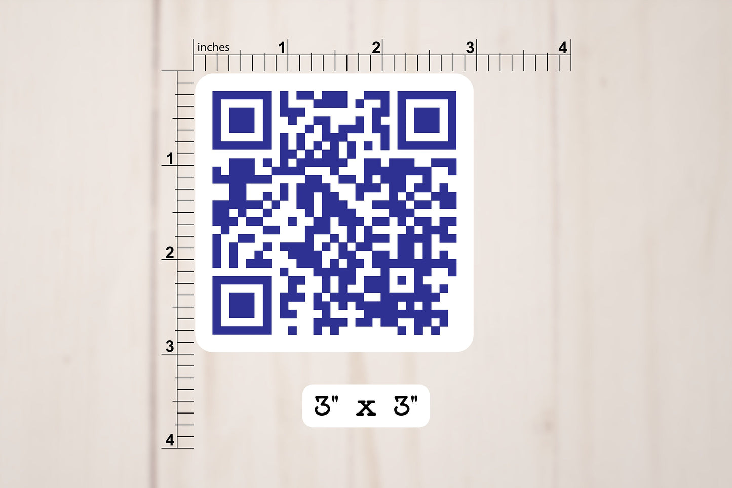 Waterproof QR Code Square Stickers