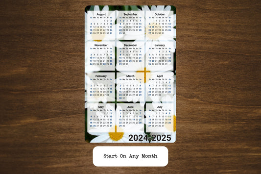 Flowers Photo Calendar Magnet 4" x 6"