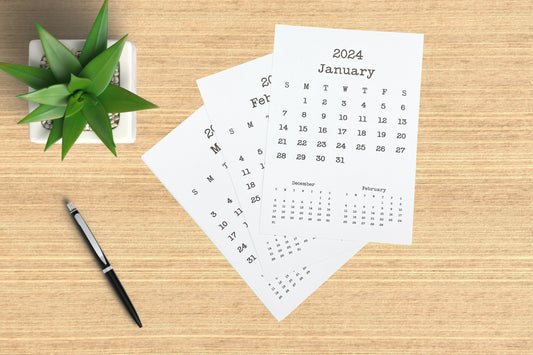 Desk Calendar 3 Month Design