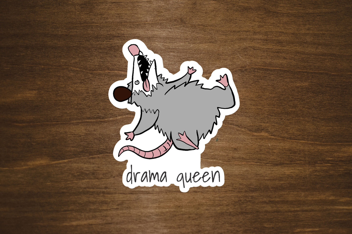 Possum Drama Queen Vinyl Sticker