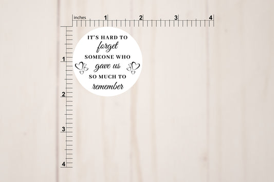 Funeral Favor Memorial Round Stickers