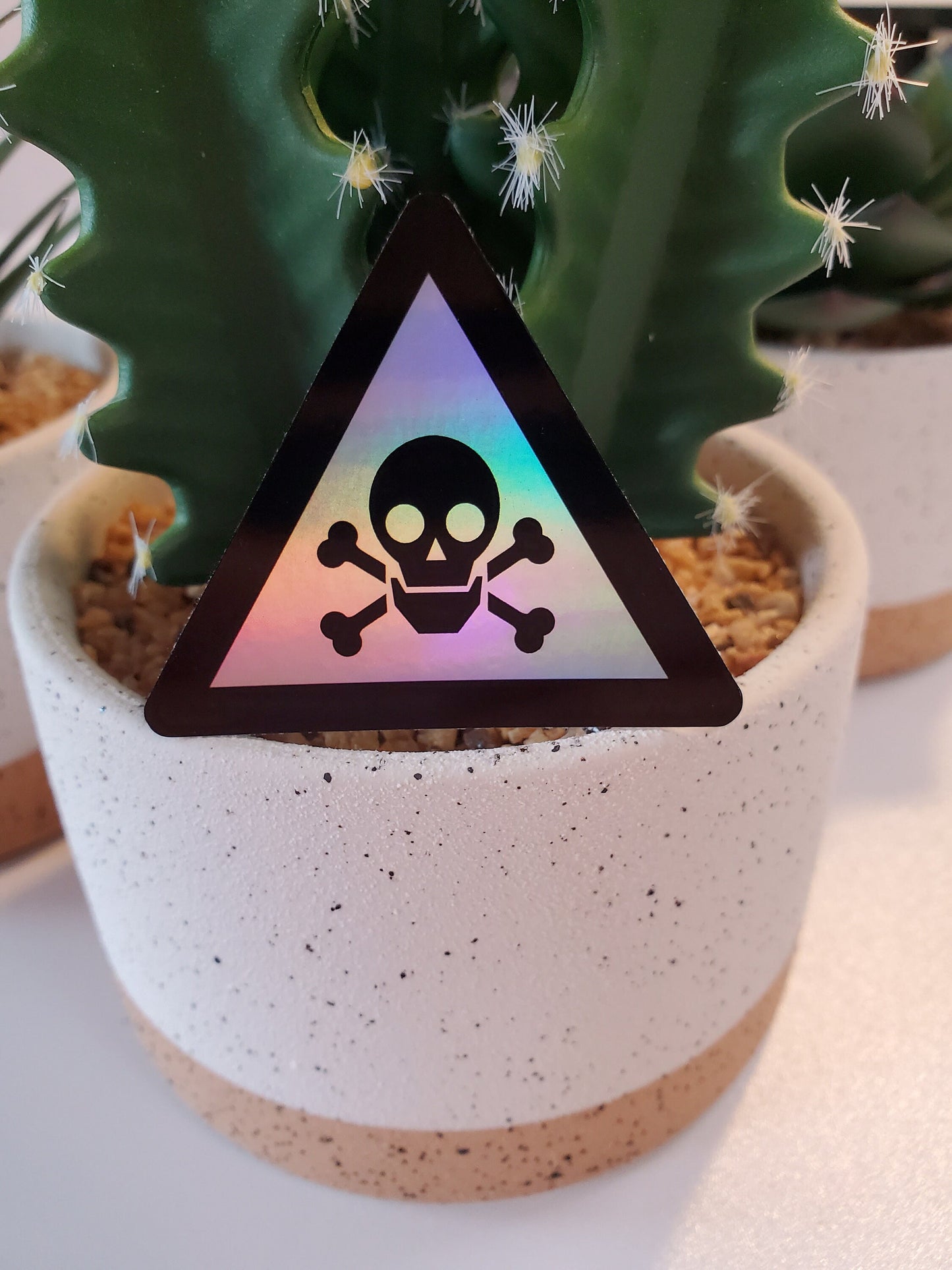 Toxic Warning Holographic Vinyl Sticker