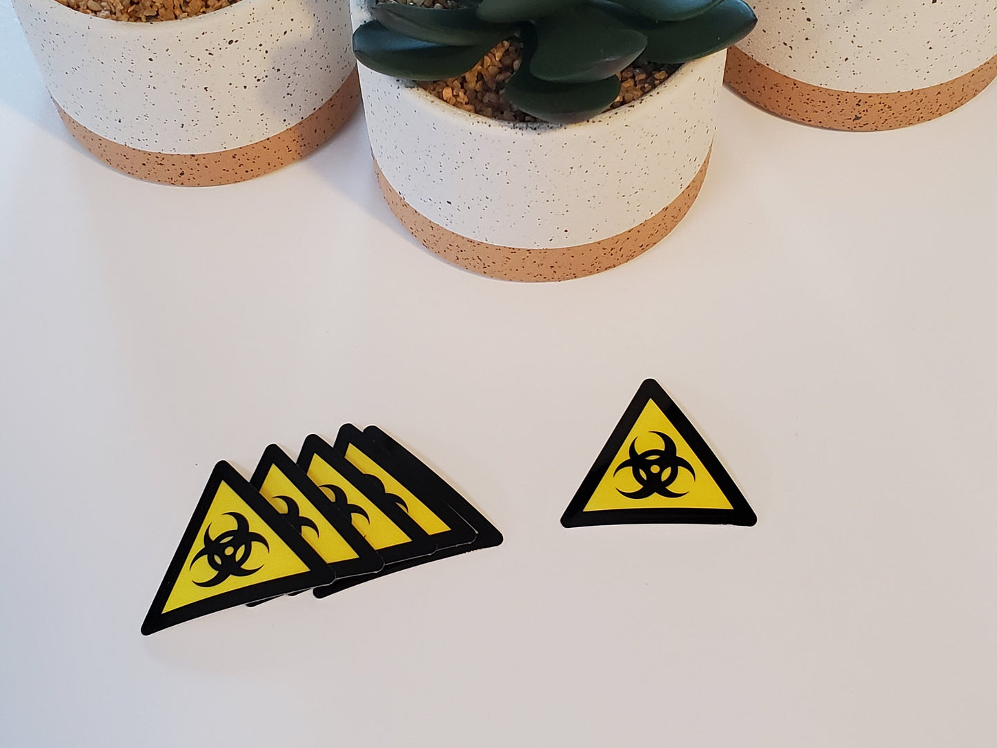 Biohazard Warning Clear Vinyl Sticker