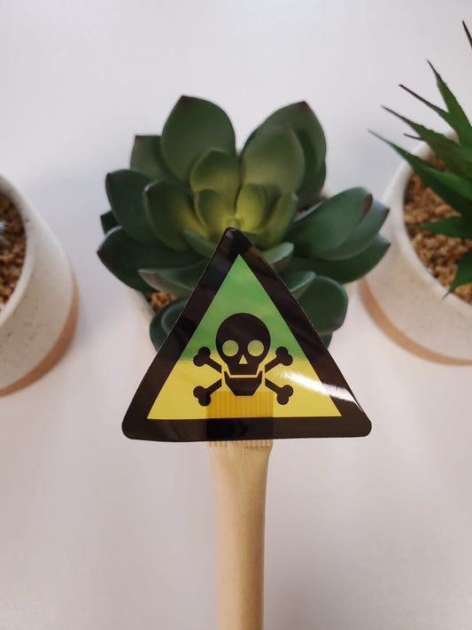 Clear Toxic Warning Vinyl Sticker
