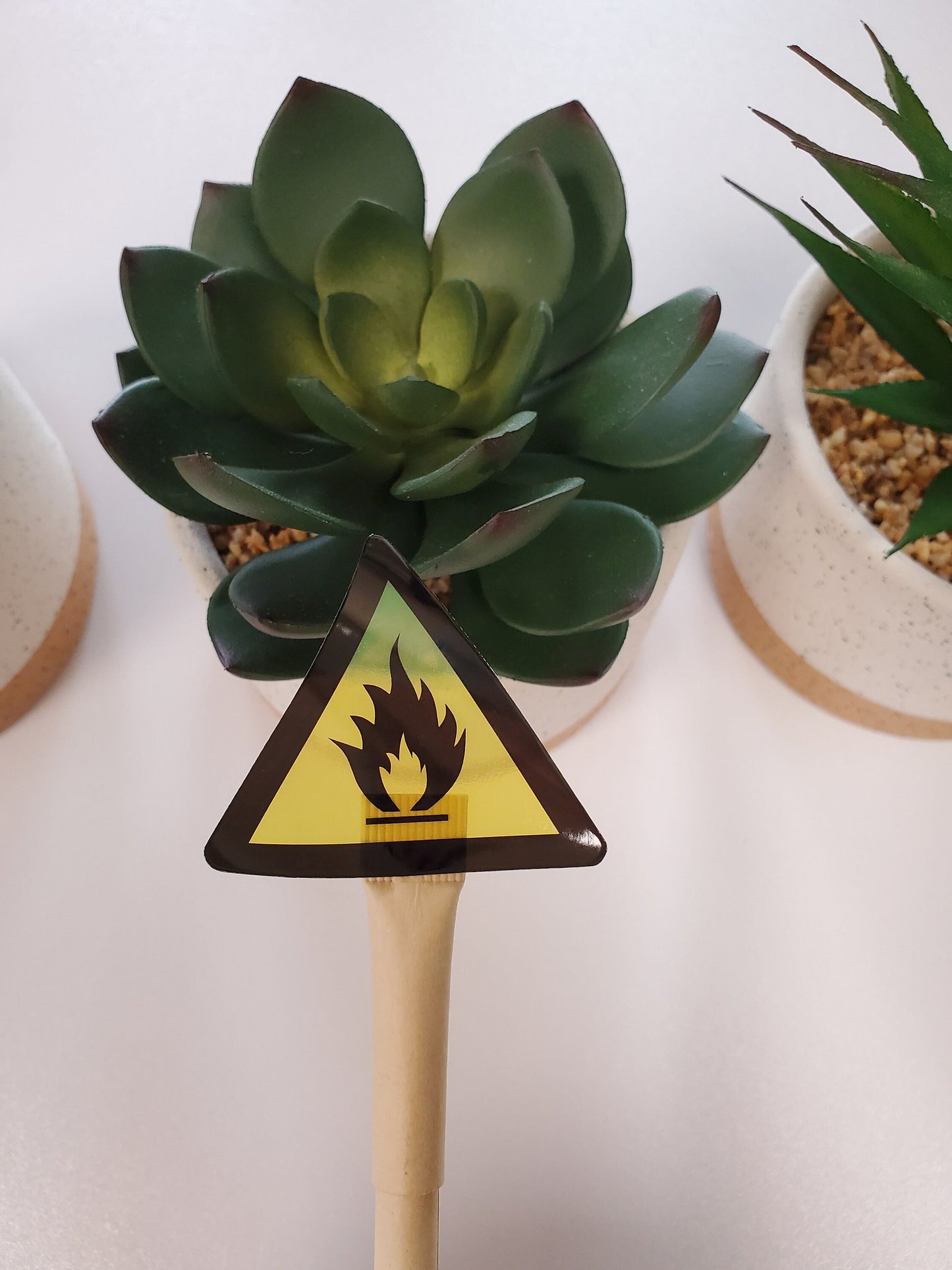 Flammable Warning Clear Vinyl Sticker