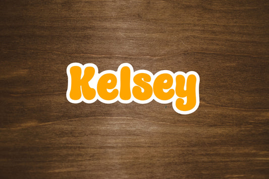 Custom Name Sticker - Bubble Font
