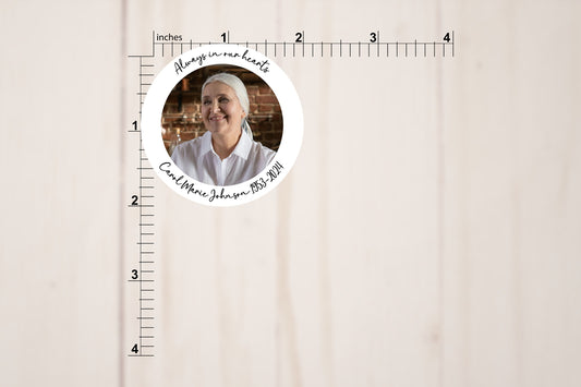 Custom Memorial Round Stickers